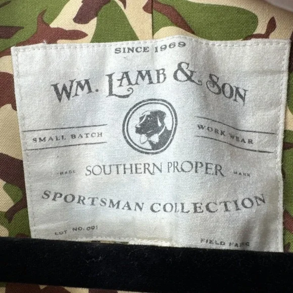 LAMB & SON Southern Proper Jacket/Field Coat Mens XL  Duck‎ Hunting Canvas Camo - Picture 7 of 16